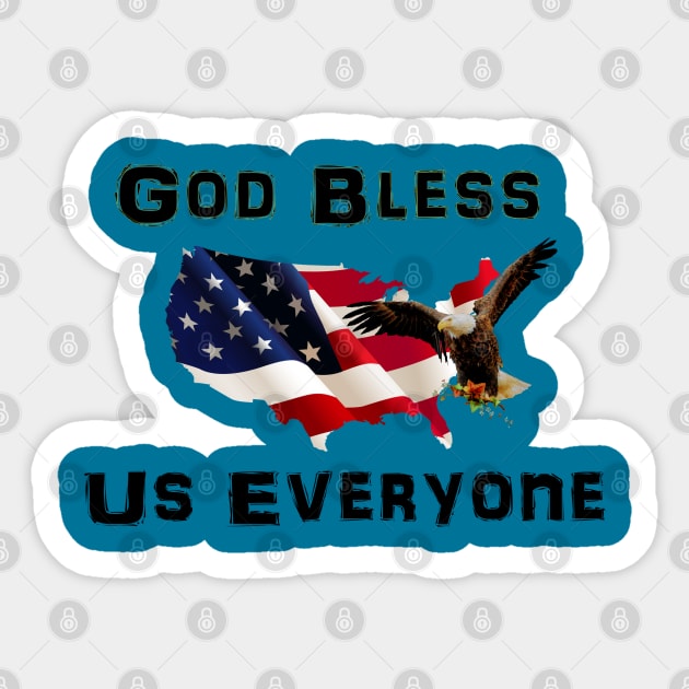 God Bless Us Everyone Sticker by D_AUGUST_ART_53